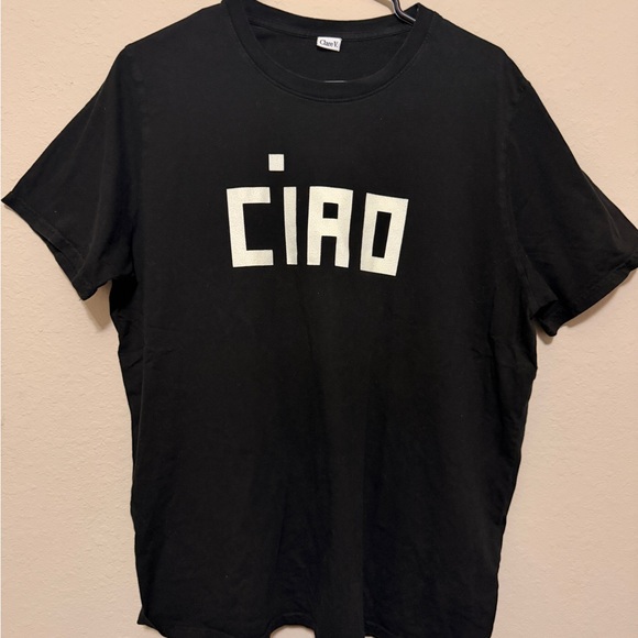 Clare V Black “Ciao” T shirt size Large - Picture 2 of 4